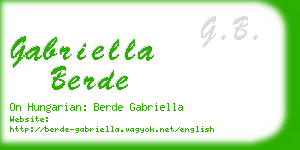 gabriella berde business card